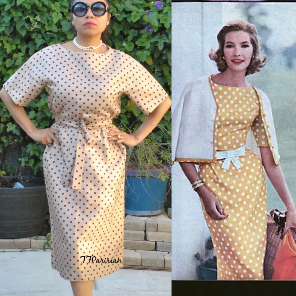 1960's VINTAGE Henry Lee Polka Dot dress